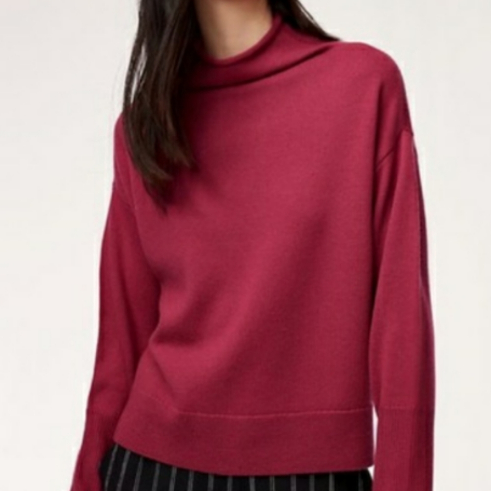 Turtleneck with peek-a-boo back